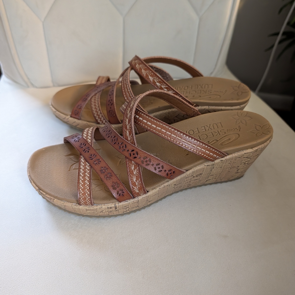 Stylish Brown Wedge Sandals